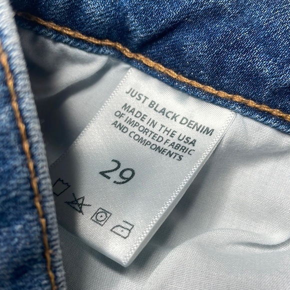 Just black Shorts raw hem folded Stretch Distressed Comfy Size 29 - Picture 3 of 7